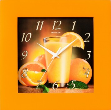 Часы настенные Салют Кухня ДС-4АА2.1-102 "Апельсиновый сок"
