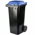 Бак для мусора на колесах Альтернатива М4667 Черно-синий 120л