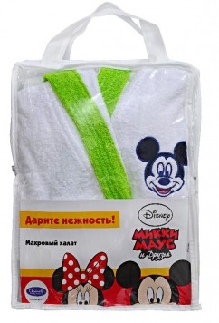 Халат махровый детский Cleanelly Disney Mickey and Football размер 36