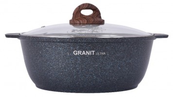 Кастрюля-жаровня KUKMARA "Granit Ultra" Blue жгг41а 4л