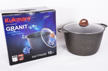 Кастрюля KUKMARA "Granit Ultra" Original кго102а 10л