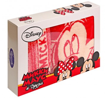 Комплект полотенец махровых Cleanelly Disney Mickey Star КЦ-2602-3502-1739 цв.10000 2шт (50х90+70х130)