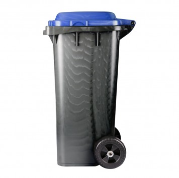 Бак для мусора на колесах Альтернатива М4667 Черно-синий 120л