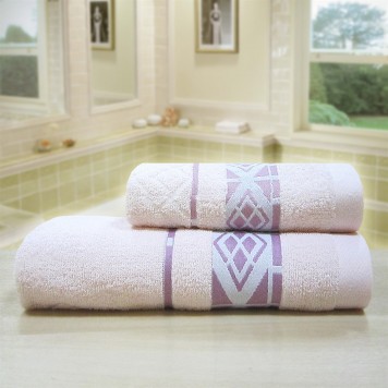 Махровое полотенце Bravo Акцент 45х90 розовое