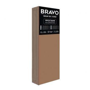 Простыня на резинке BRAVO 4666-1 Коричневый 140х200