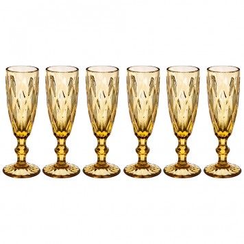Набор бокалов для шампанского Lefard 781-148 MUZA COLOR Ромбо 150мл 6шт