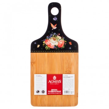 Доска разделочная AGNESS 897-083 Роскошный сад 35х16х0.9 см